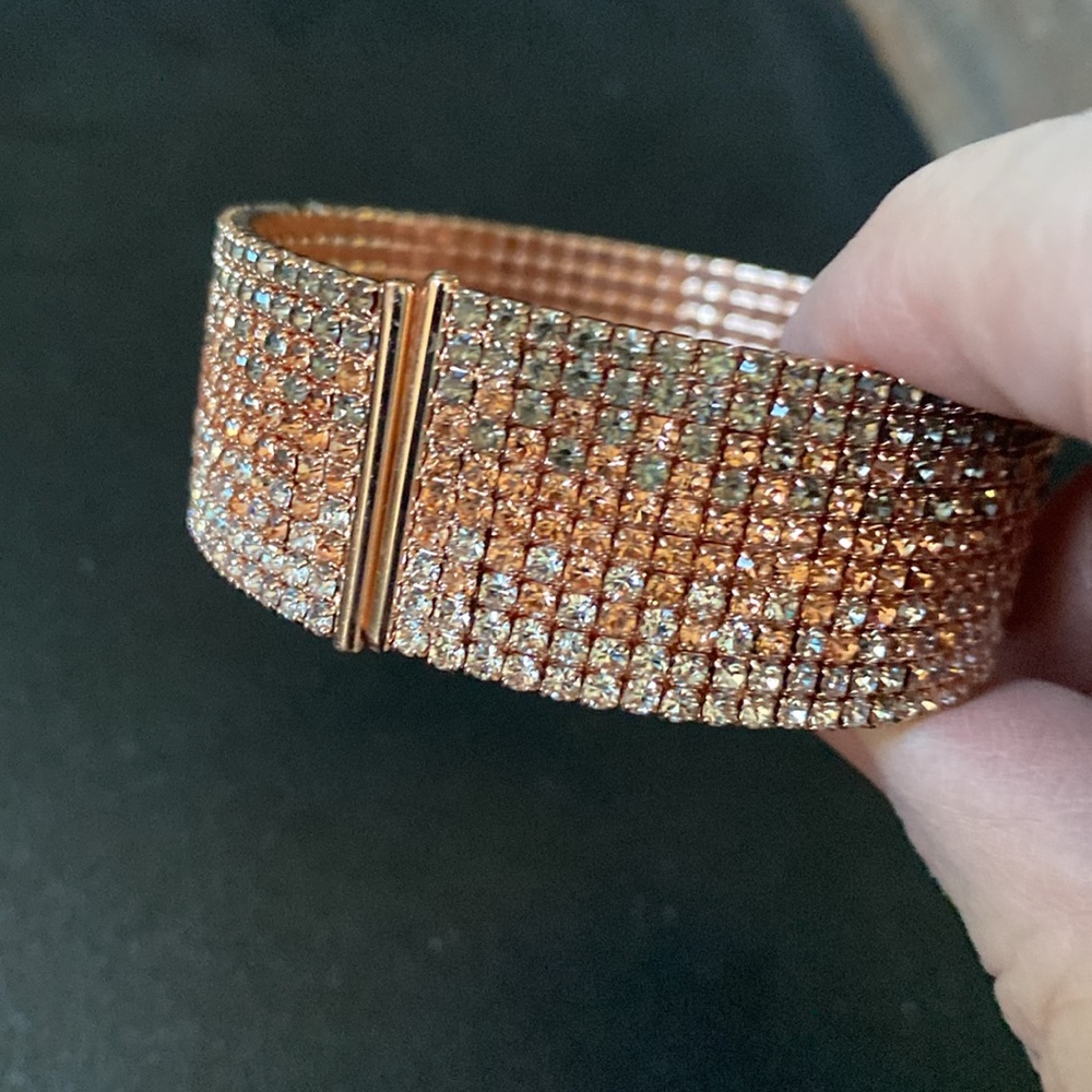 Rose Gold Cuff Bracelet - Picture 4 of 12